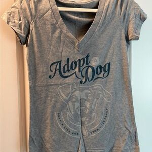 Sevenly Adopt A Dog Grey Graphic Tee - Support Shelter Pets